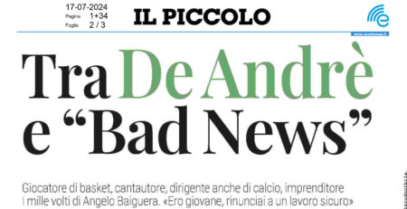 I mille volti di Angelo Baiguera - intervista sul Piccolo di Trieste